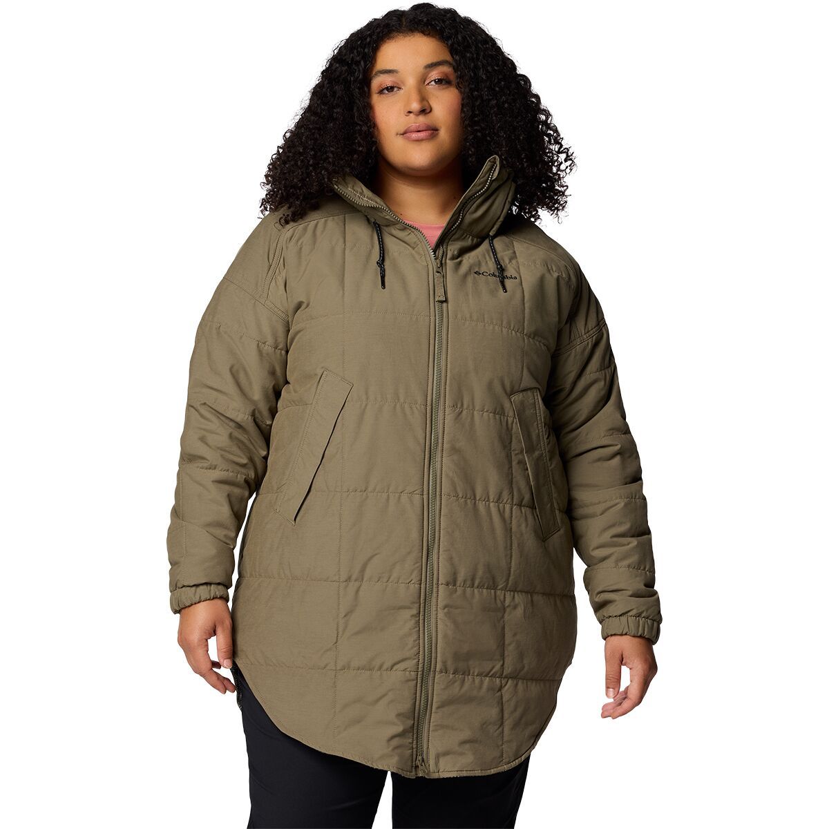 Image of Columbia Chatfield Hill II Novelty Jacket - Extended - Women's Stone Green/Chalk Omblur Tonal, 1X