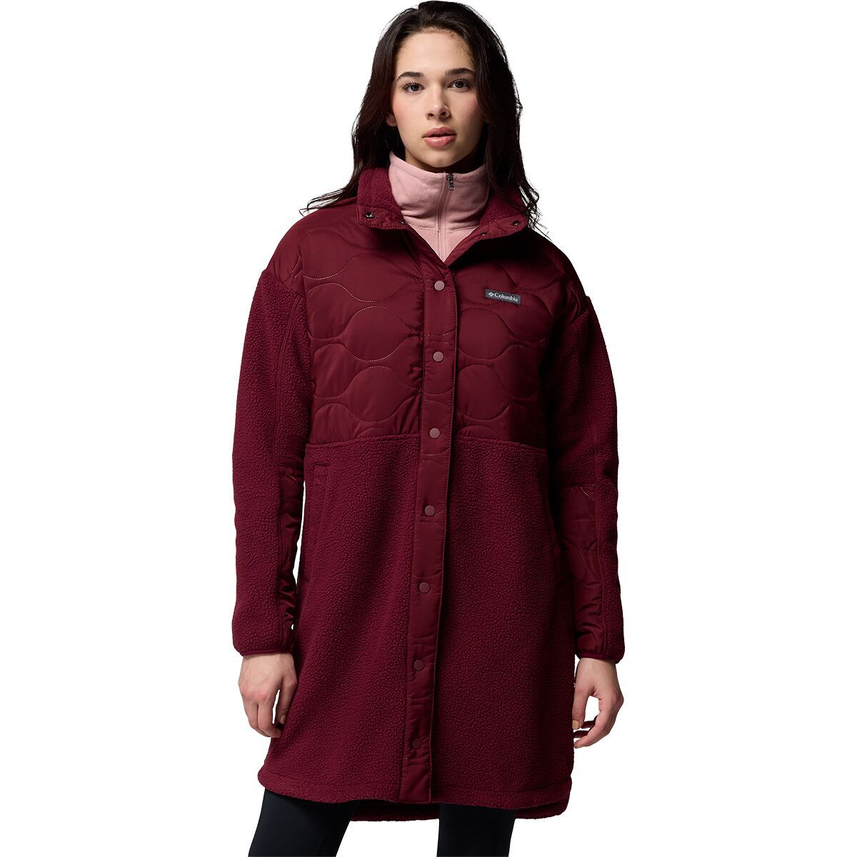 Image of Columbia Cloud Point Long Fleece Jacket - Women's Rich Wine, XS
