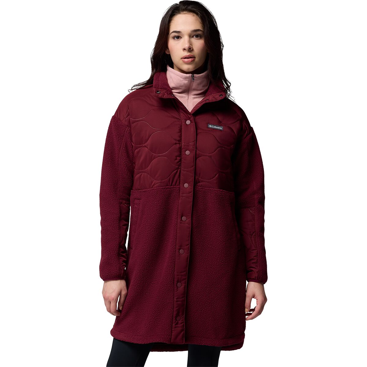 Image of Columbia Cloud Point Long Fleece Jacket - Women's Rich Wine, XS