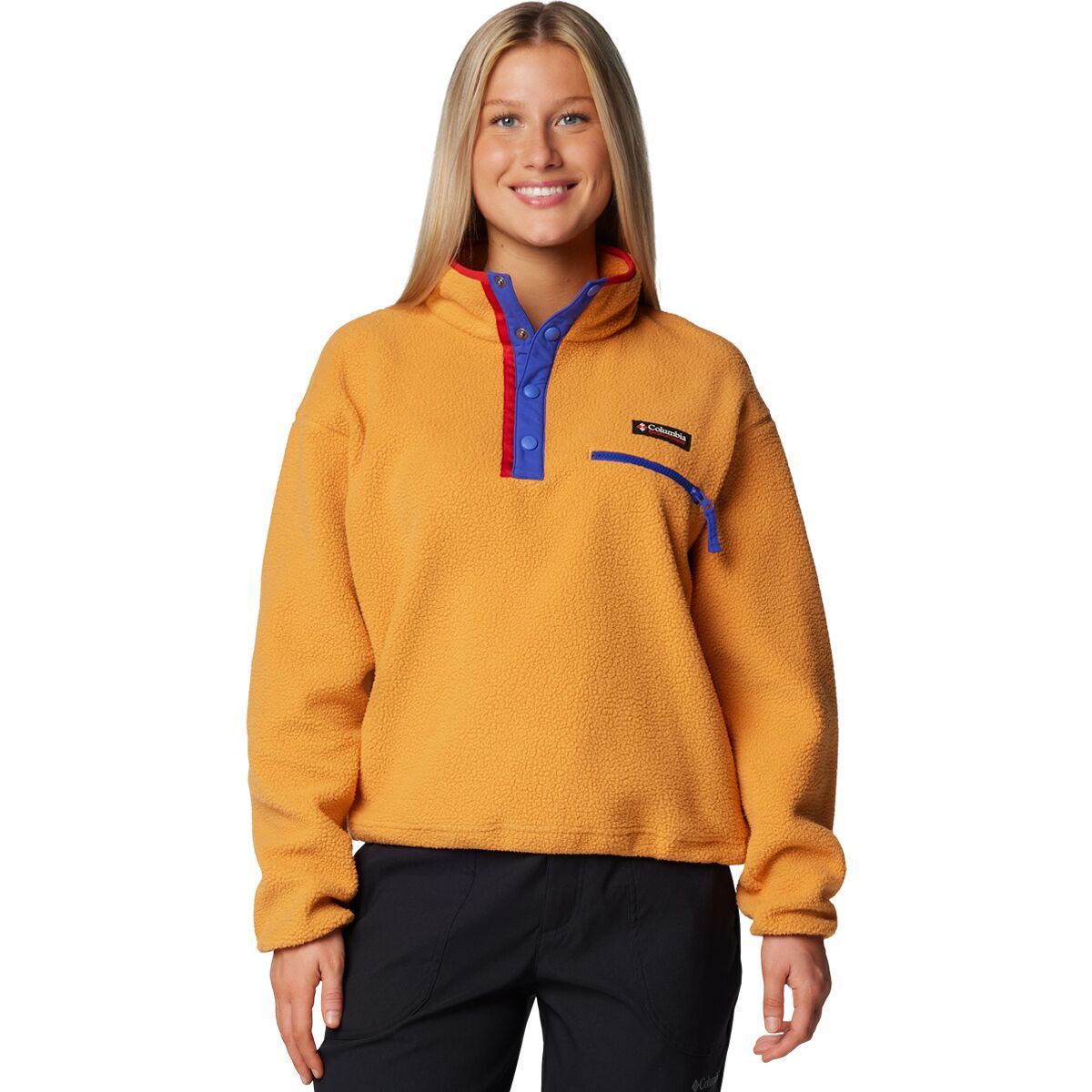 Columbia Helvetia II Cropped 1/2-Snap Fleece Pullover - Women's Sunstone, XS