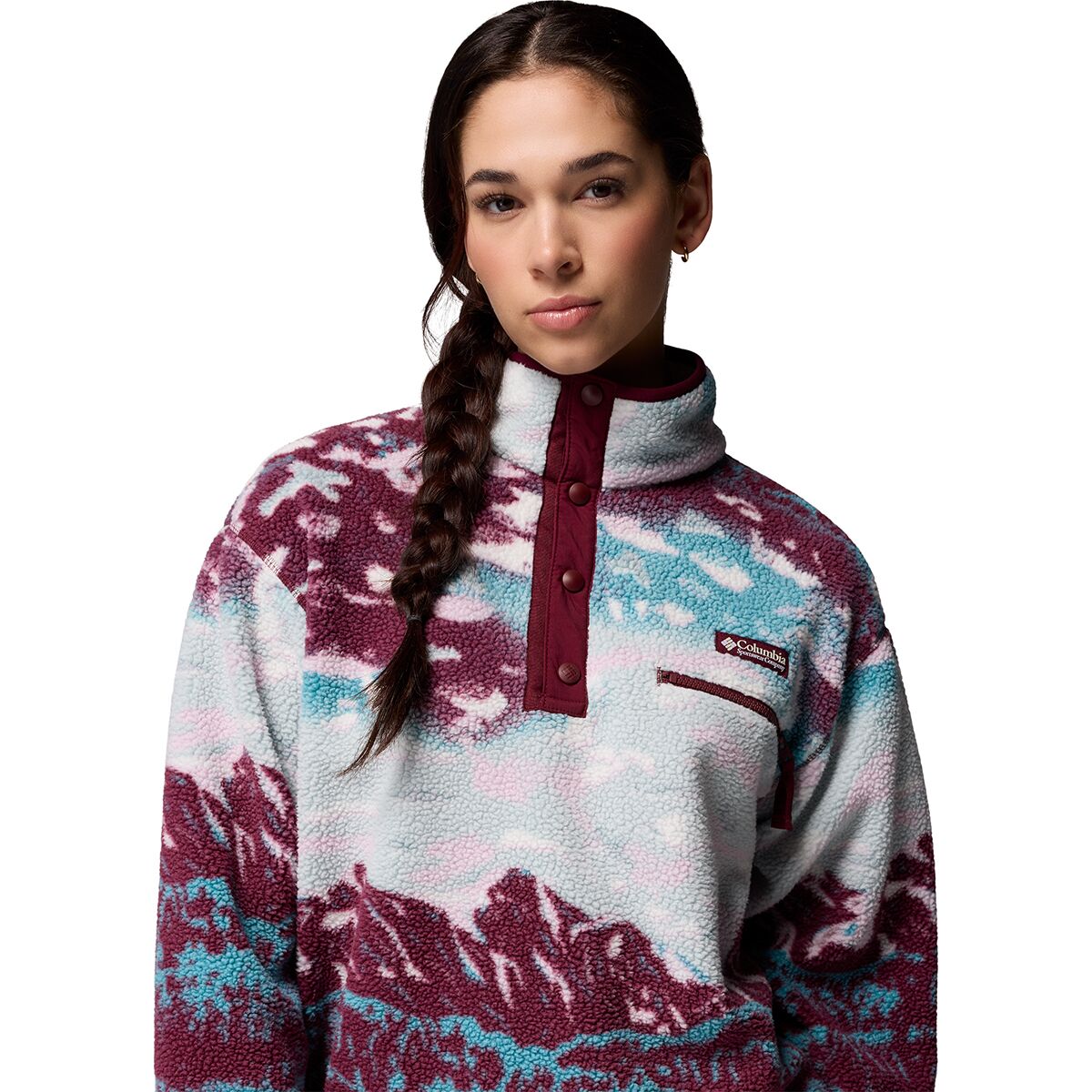 Columbia Helvetia II Printed Cropped 1/2-Snap Pullover - Women's
