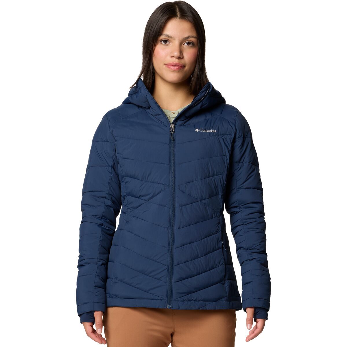 Columbia Joy Peak II Hooded Jacket - Women's Collegiate Navy, XXL