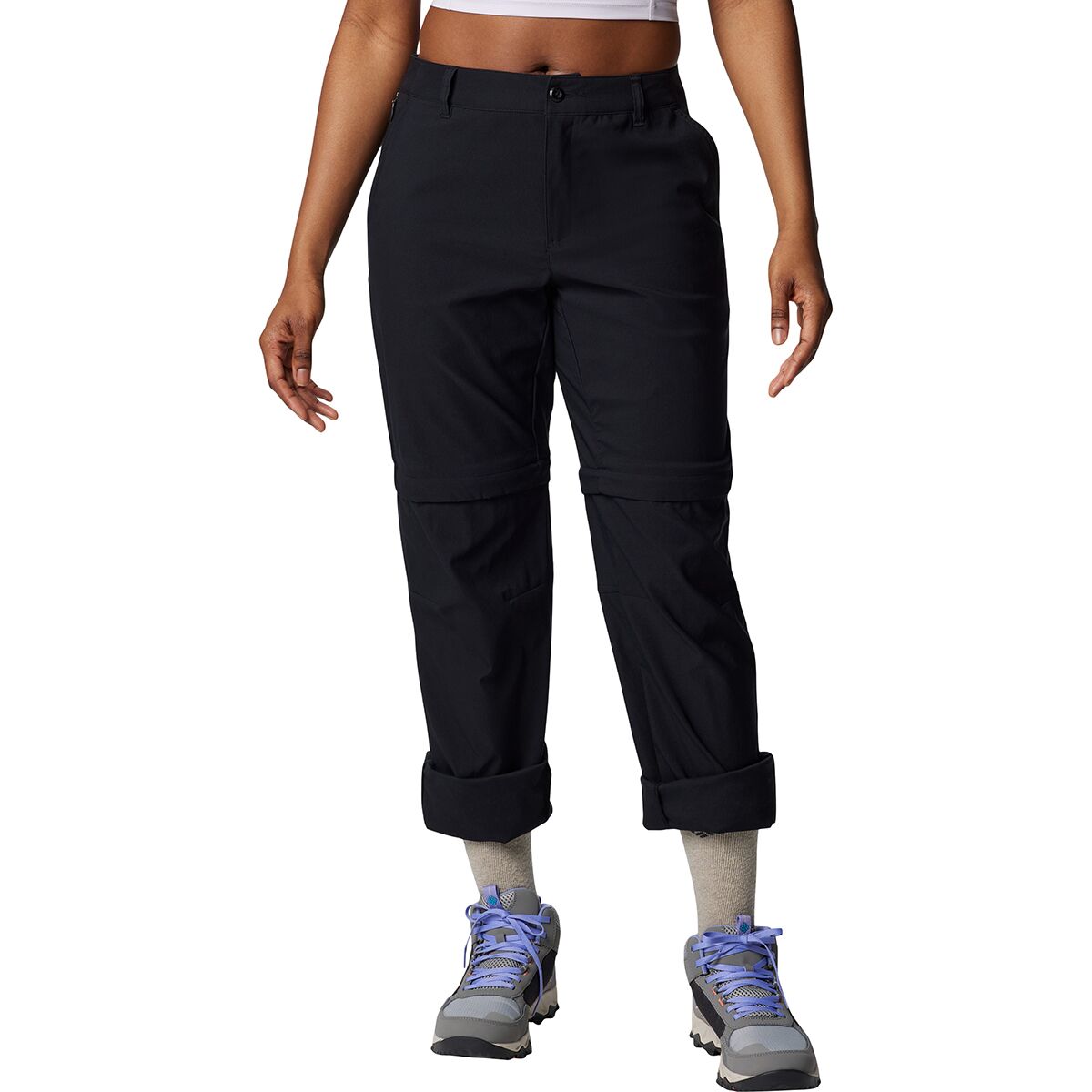 Image of Columbia Leslie Falls Convertible Pant - Women's Black, 12/Reg