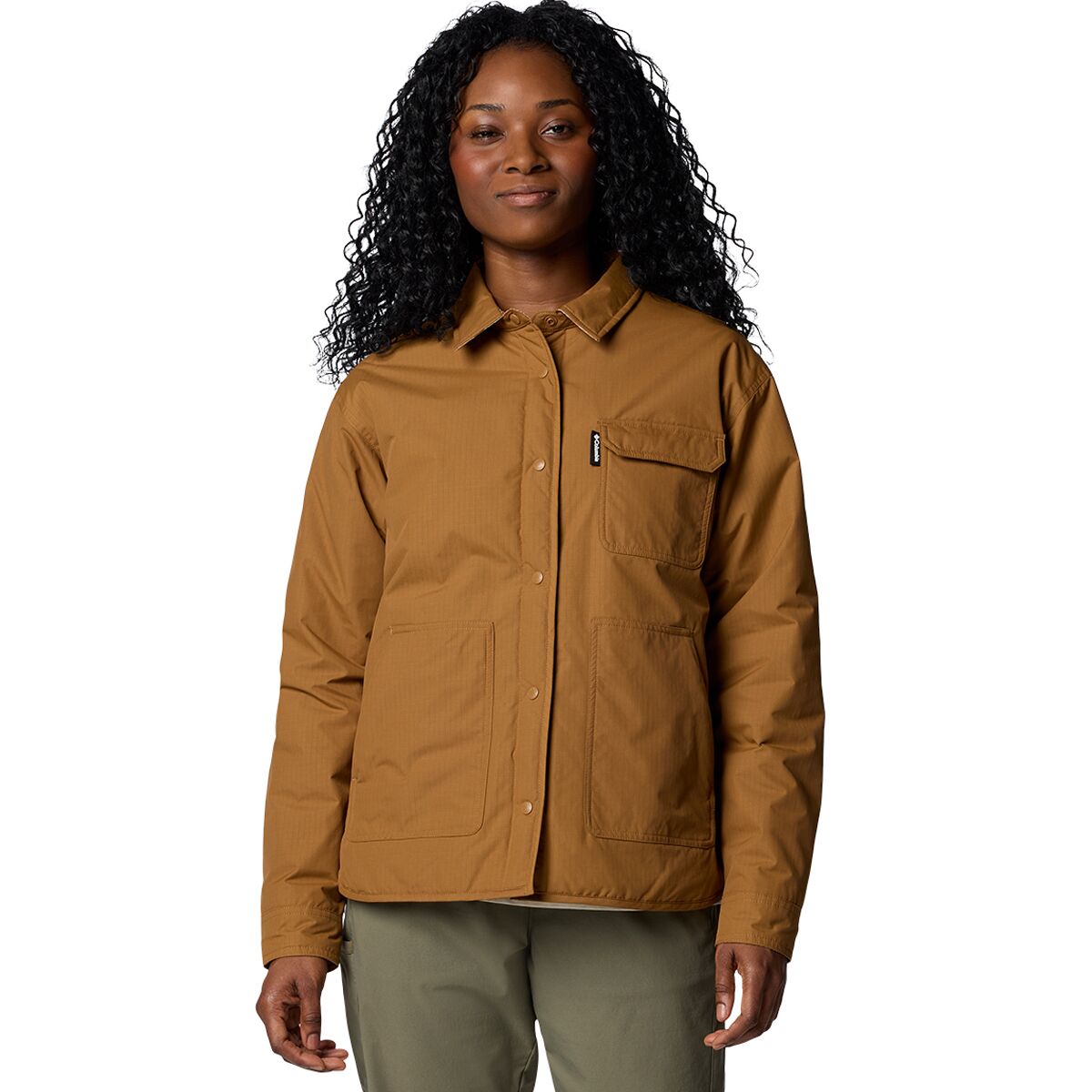 Image of Columbia Longhorn Ridge Reversible Shirt Jacket - Women's Camel Brown, L