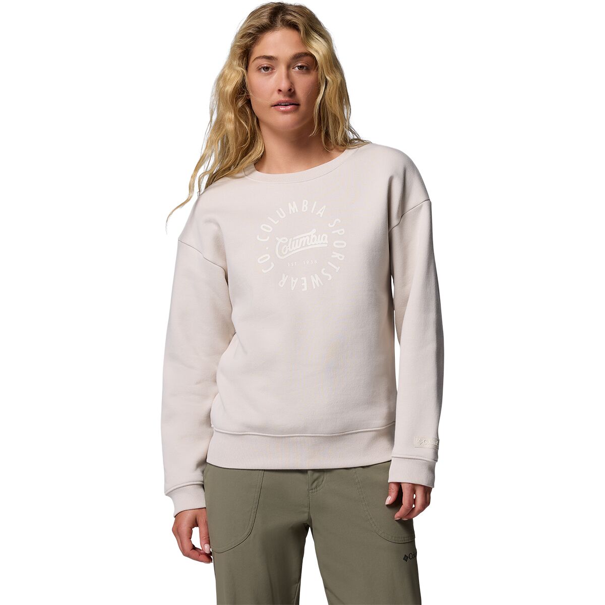 Image of Columbia Meridian Creek Crew Sweatshirt - Women's Dark Stone/Columbia All Around, XL