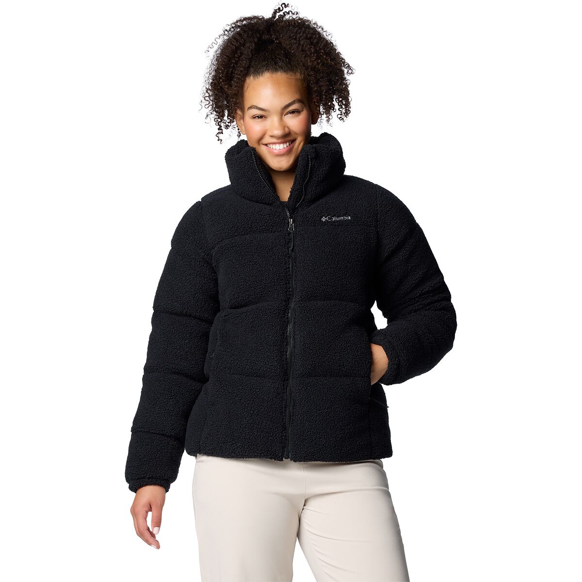 Image of Columbia Puffect Sherpa Jacket - Women's Black, L