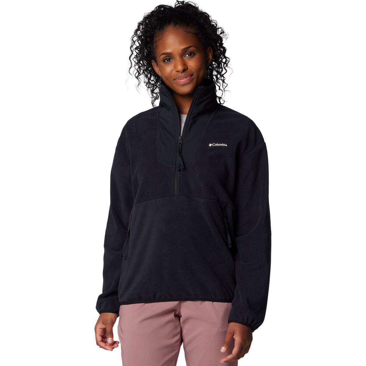 Image of Columbia Sequoia Grove 1/2-Zip Fleece Pullover - Women's Black, XL