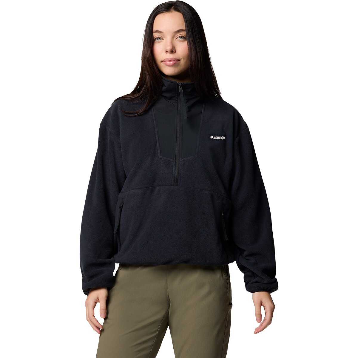 Image of Columbia Sequoia Grove 1/2-Zip Fleece Pullover - Women's Black2, M
