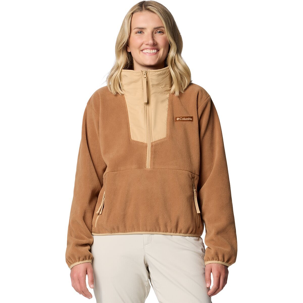 Image of Columbia Sequoia Grove 1/2-Zip Fleece Pullover - Women's Camel Brown/Canoe, XXL