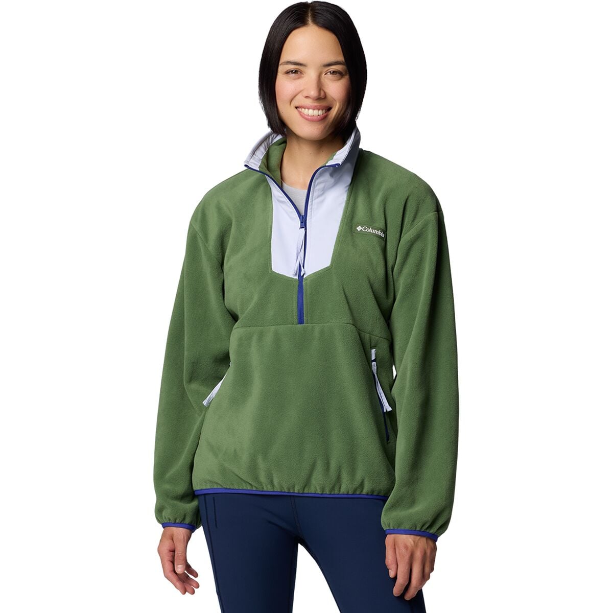 Image of Columbia Sequoia Grove 1/2-Zip Fleece Pullover - Women's Canteen/Snowdrift/Clematis Blue, XL