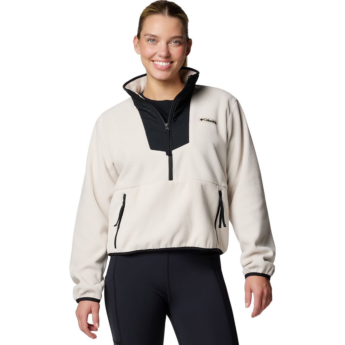 Image of Columbia Sequoia Grove 1/2-Zip Fleece Pullover - Women's Dark Stone/Black, M