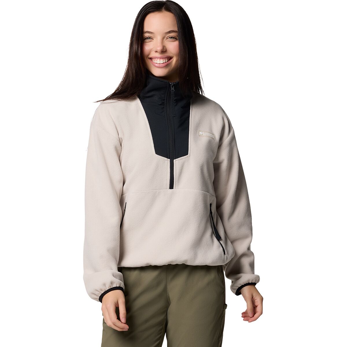 Image of Columbia Sequoia Grove 1/2-Zip Fleece Pullover - Women's Dark Stone/Black2, XL