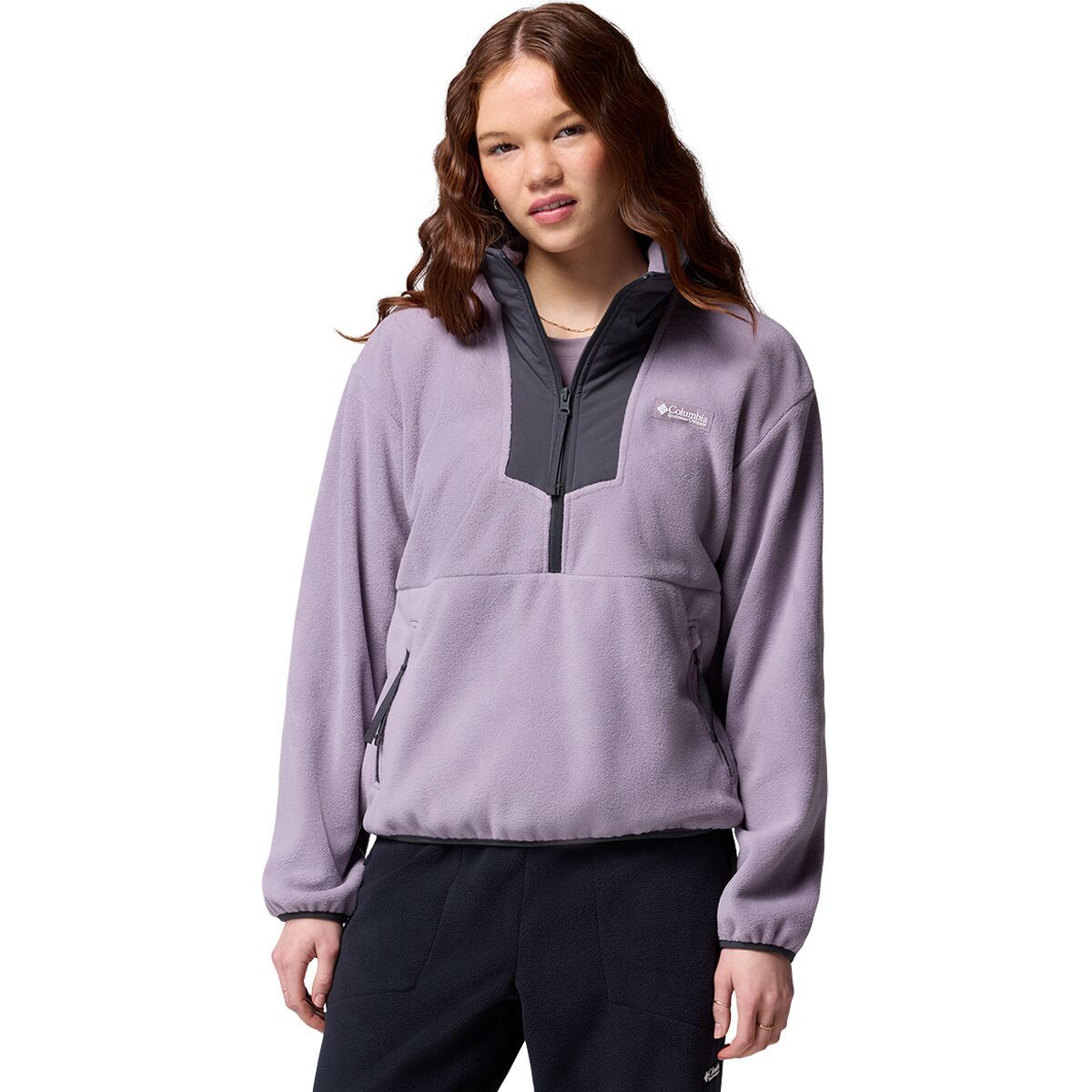 Image of Columbia Sequoia Grove 1/2-Zip Fleece Pullover - Women's Shale Purple/Shark/Shark, XL