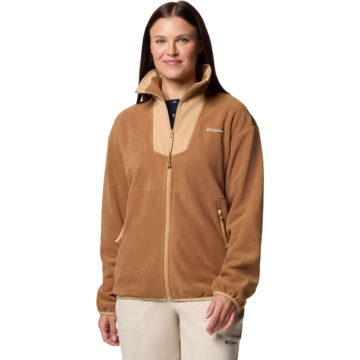 Image of Columbia Sequoia Grove Full-Zip Fleece Jacket - Women's Camel Brown/Canoe, XS