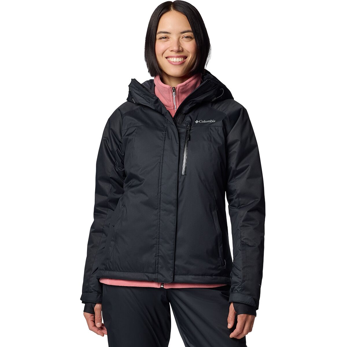 Image of Columbia Snowy Summit Insulated Jacket - Women's Black/Black Dobby, L