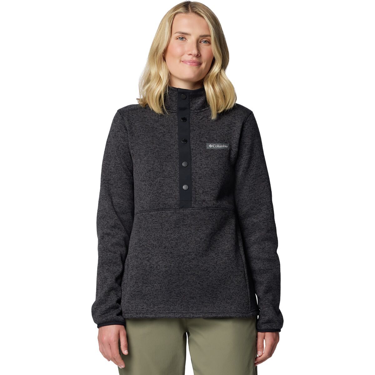Image of Columbia Sweater Weather 1/2-Snap Pullover - Women's Black Heather, XL