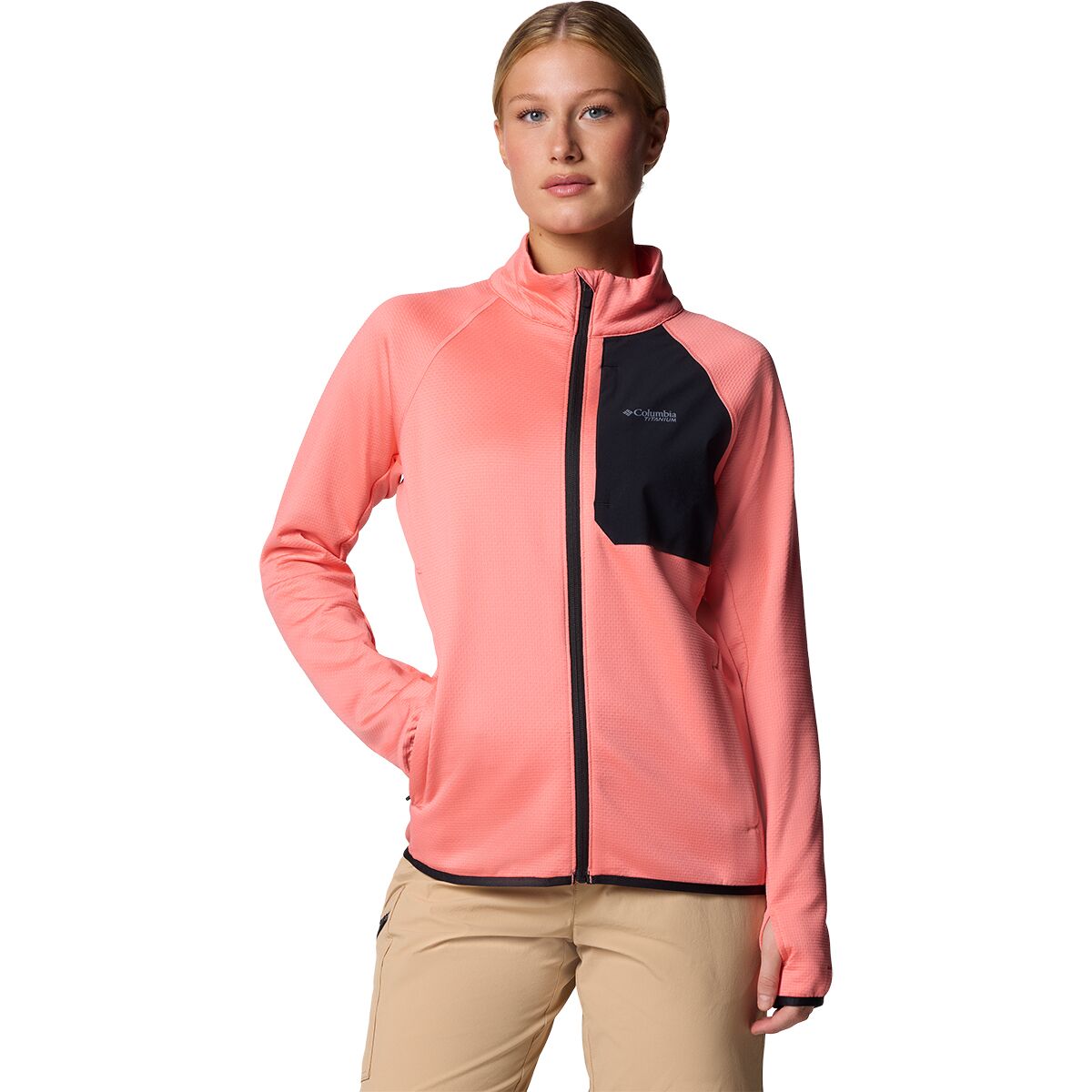 Image of Columbia Triple Canyon Grid Fleece Full-Zip Jacket - Women's Alpenglow, M