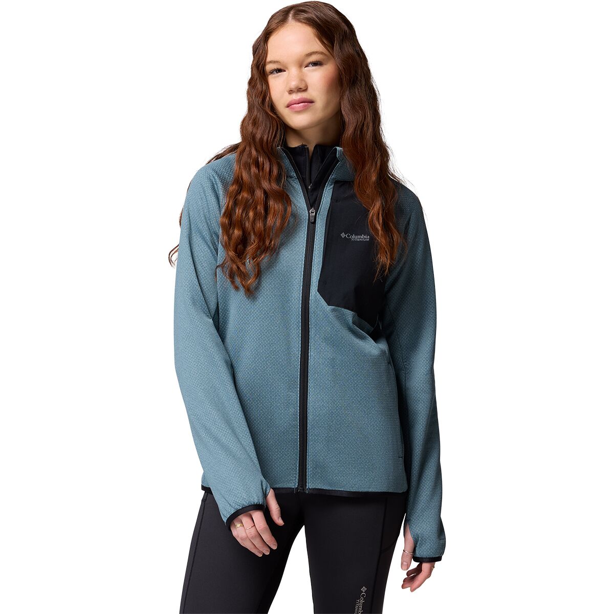 Image of Columbia Triple Canyon Grid Fleece Full-Zip Jacket - Women's Everblue/Black, S