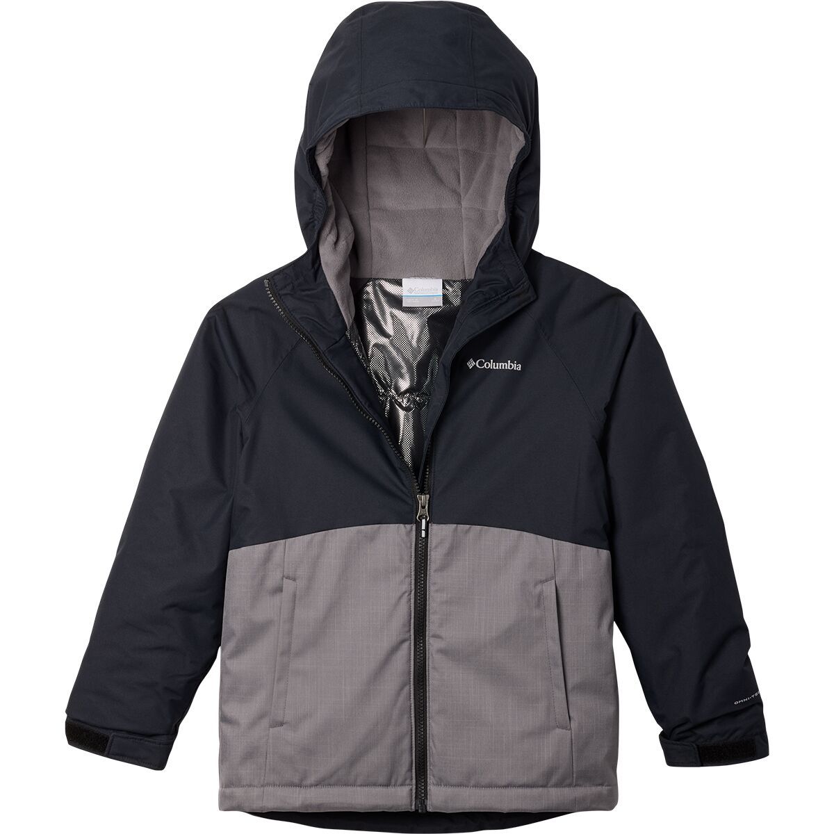 Image of Columbia Alpine Action III Jacket - Girls' City Grey Melange/Black, XS