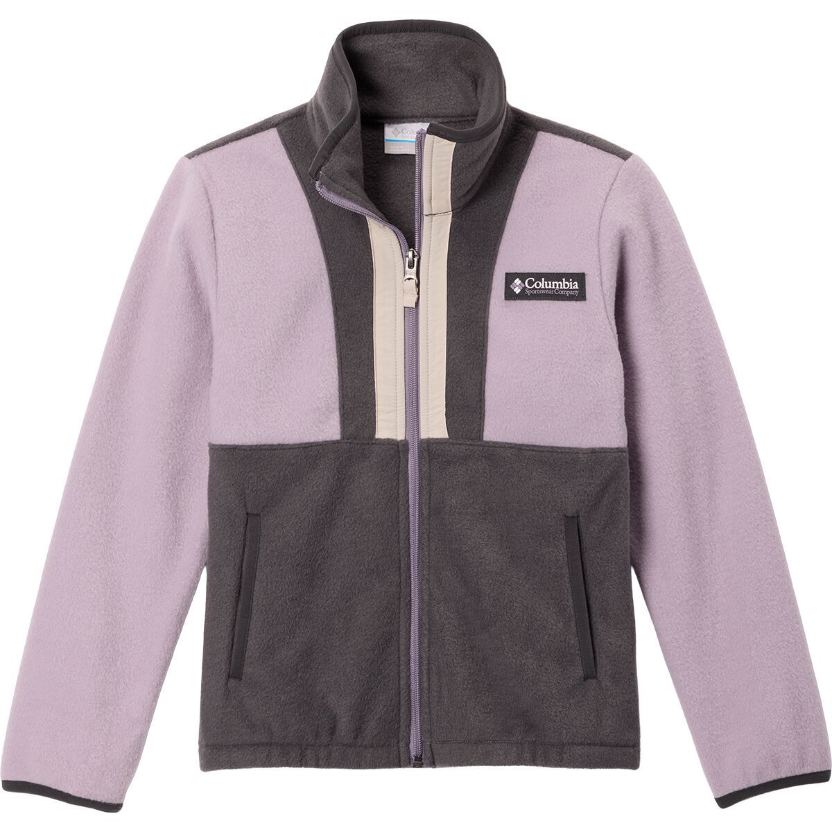 Image of Columbia Back Bowl II Full-Zip Fleece Jacket - Kids' Shale Purple/Shark/Dark Stone, XS