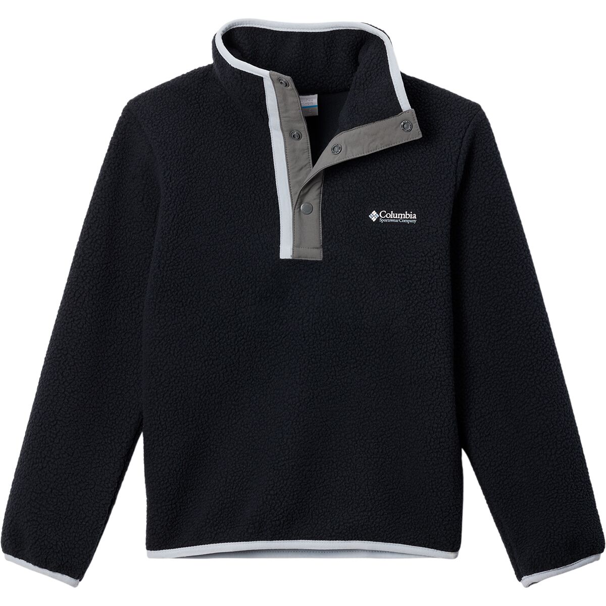 Image of Columbia Helvetia II 1/2-Snap Fleece Jacket - Kids' Black/City Grey, XS