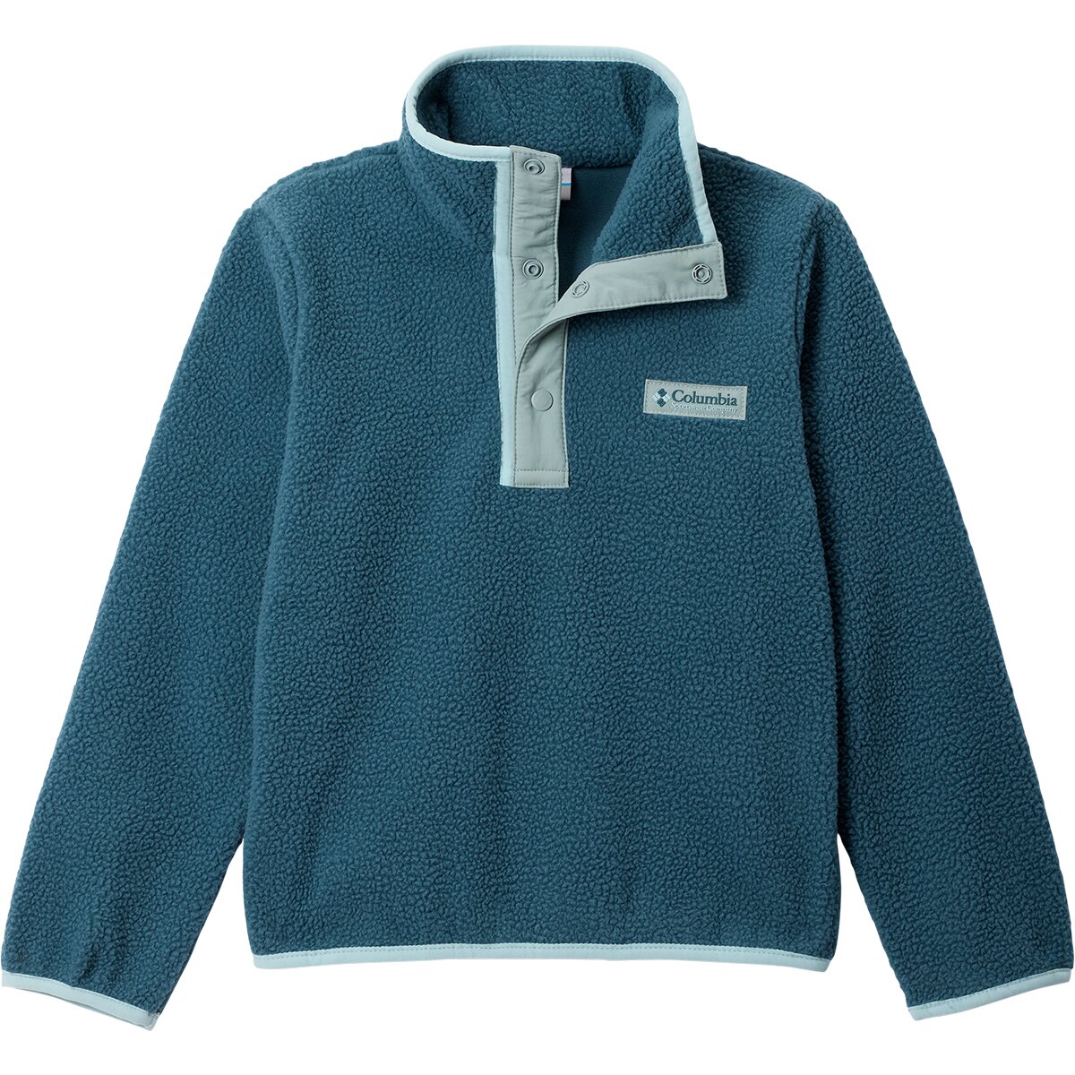 Image of Columbia Helvetia II 1/2-Snap Fleece Jacket - Kids' Everblue/Crushed Blue, XL