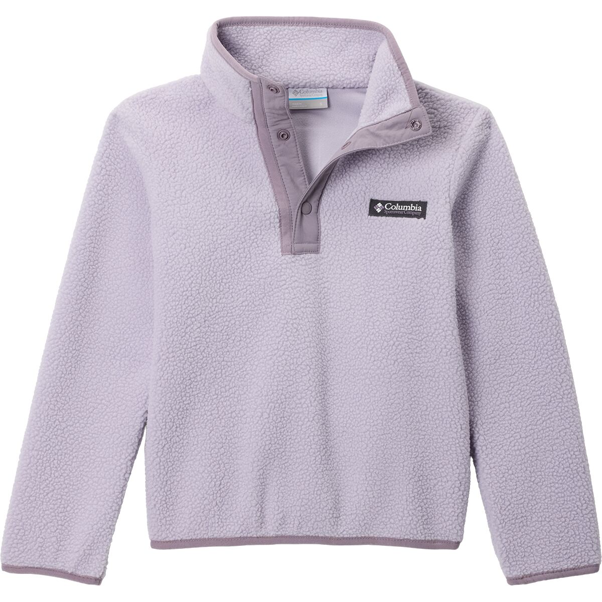 Image of Columbia Helvetia II 1/2-Snap Fleece Jacket - Kids' Lavender Pearl/Shale Purple, L