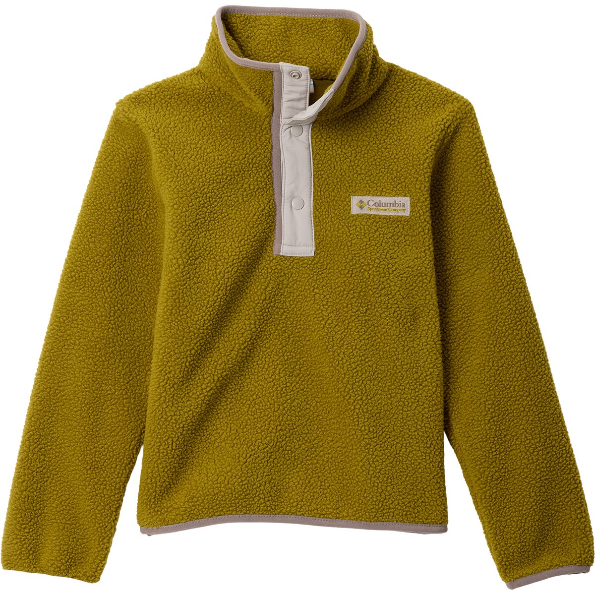 Image of Columbia Helvetia II 1/2-Snap Fleece Jacket - Kids' Mossy Green/Flint Grey, M