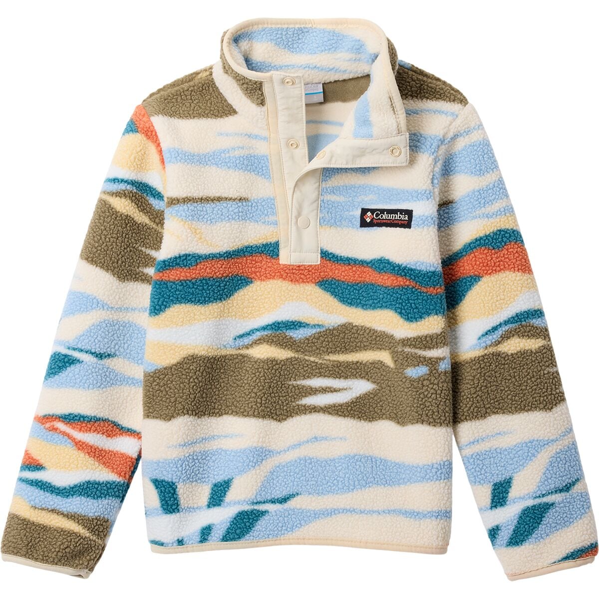Columbia Helvetia II Printed 1/2-Snap Fleece Jacket - Kids