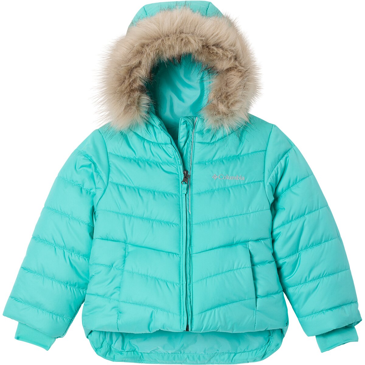 Image of Columbia Katelyn Crest III Hooded Jacket - Toddler Girls' Dolphin, 2T