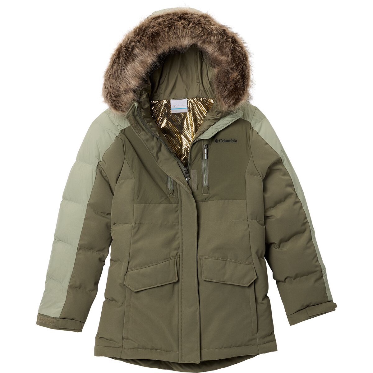 Image of Columbia Marquam Peak Fusion III Parka - Girls' Stone Green/Safari2, S