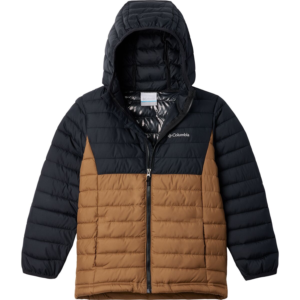 Image of Columbia Powder Lite II Hooded Jacket - Boys' Delta/Black, M