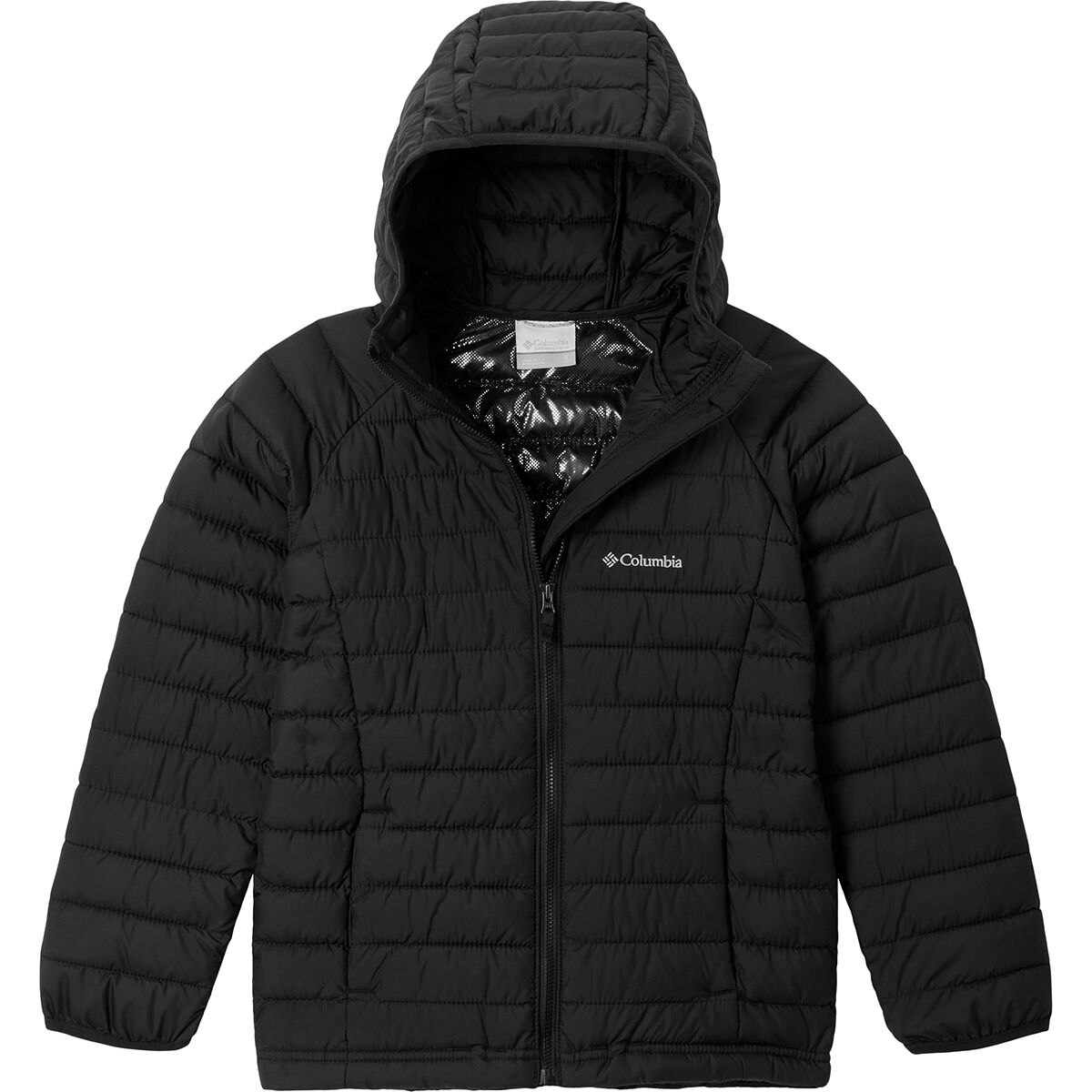 Image of Columbia Powder Lite II Hooded Jacket - Girls' Black, S