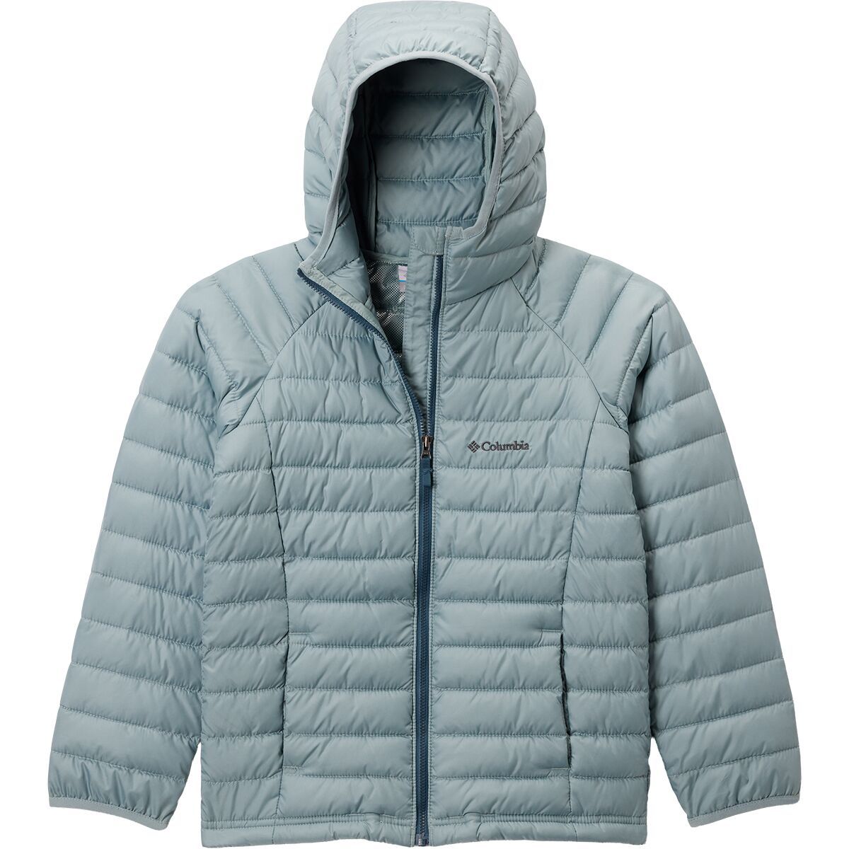 Image of Columbia Powder Lite II Hooded Jacket - Girls' Crushed Blue, XL