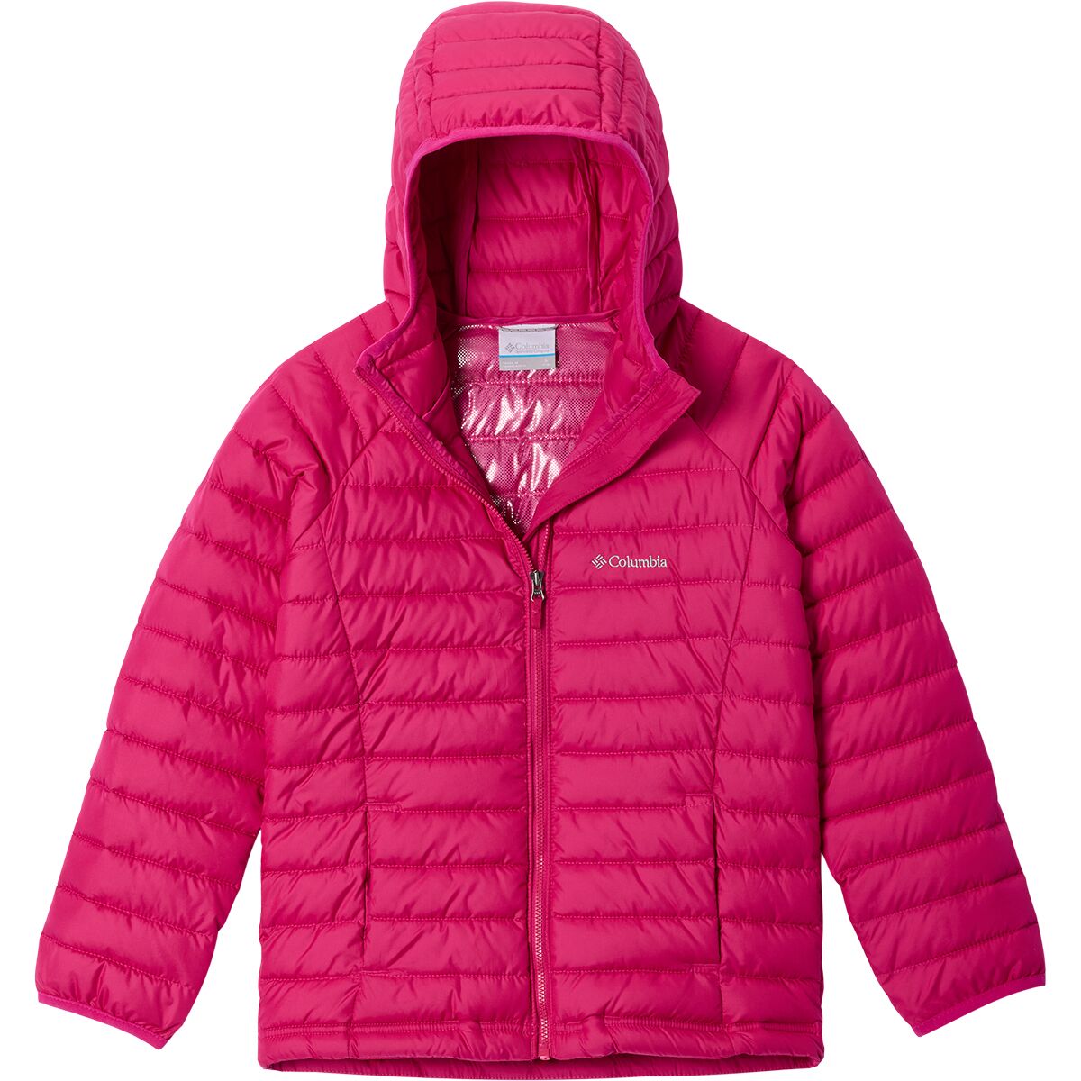 Image of Columbia Powder Lite II Hooded Jacket - Girls' Guava Pink, S
