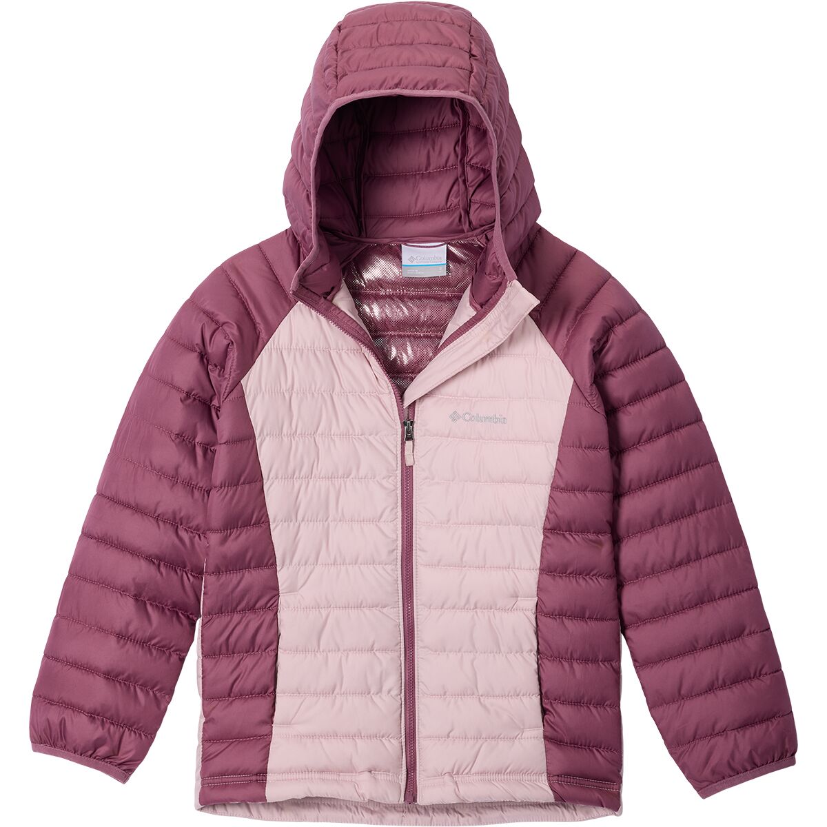 Image of Columbia Powder Lite II Hooded Jacket - Girls' Mineral Pink/Antique Mauve, XXS