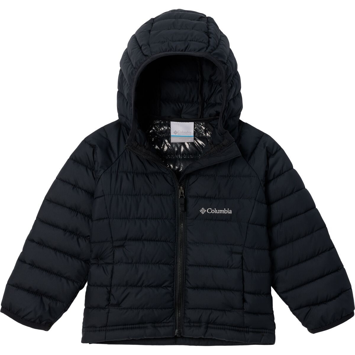 Image of Columbia Powder Lite II Hooded Jacket - Toddler Girls' Black, 4T