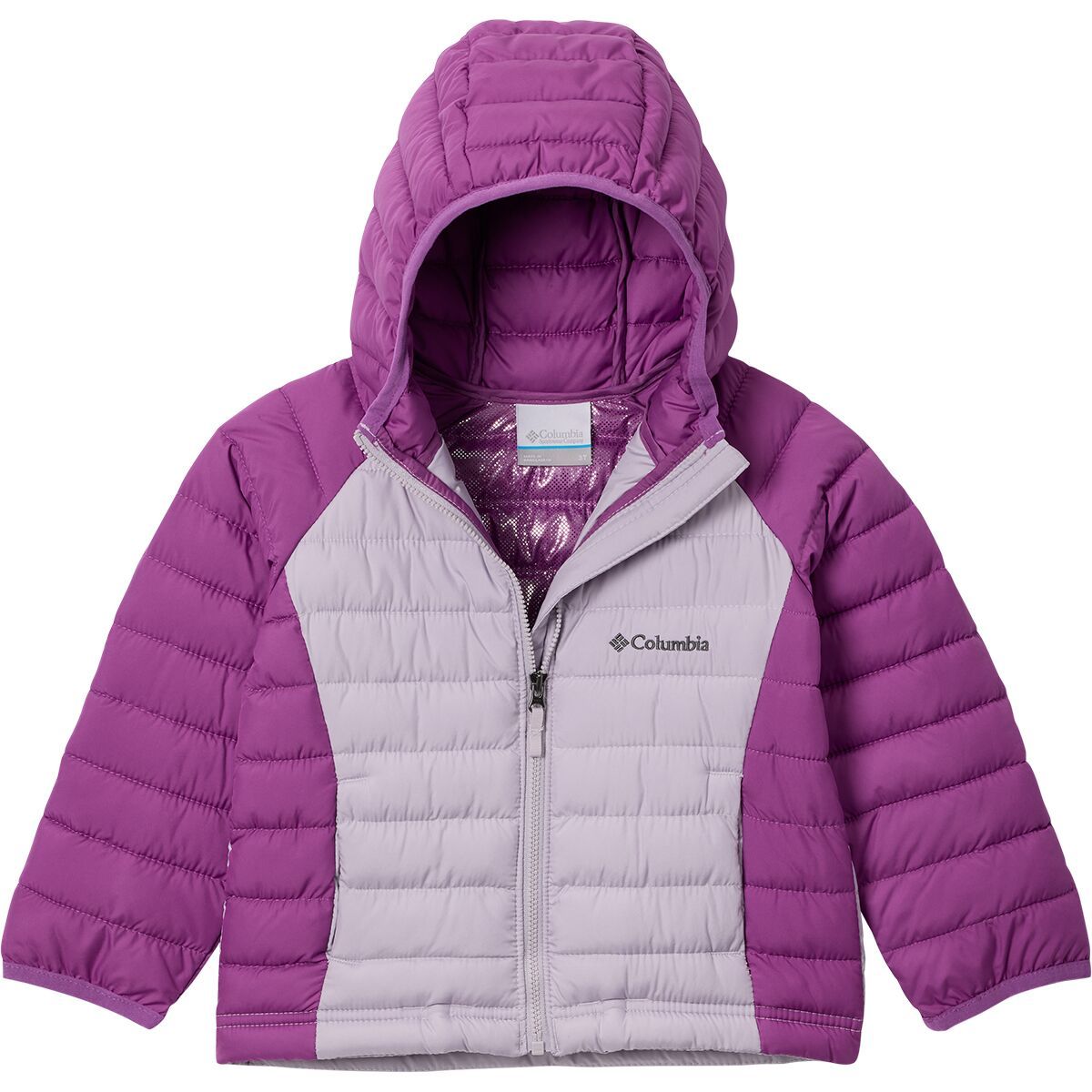 Image of Columbia Powder Lite II Hooded Jacket - Toddler Girls' Lavender Pearl/Razzle, 2T