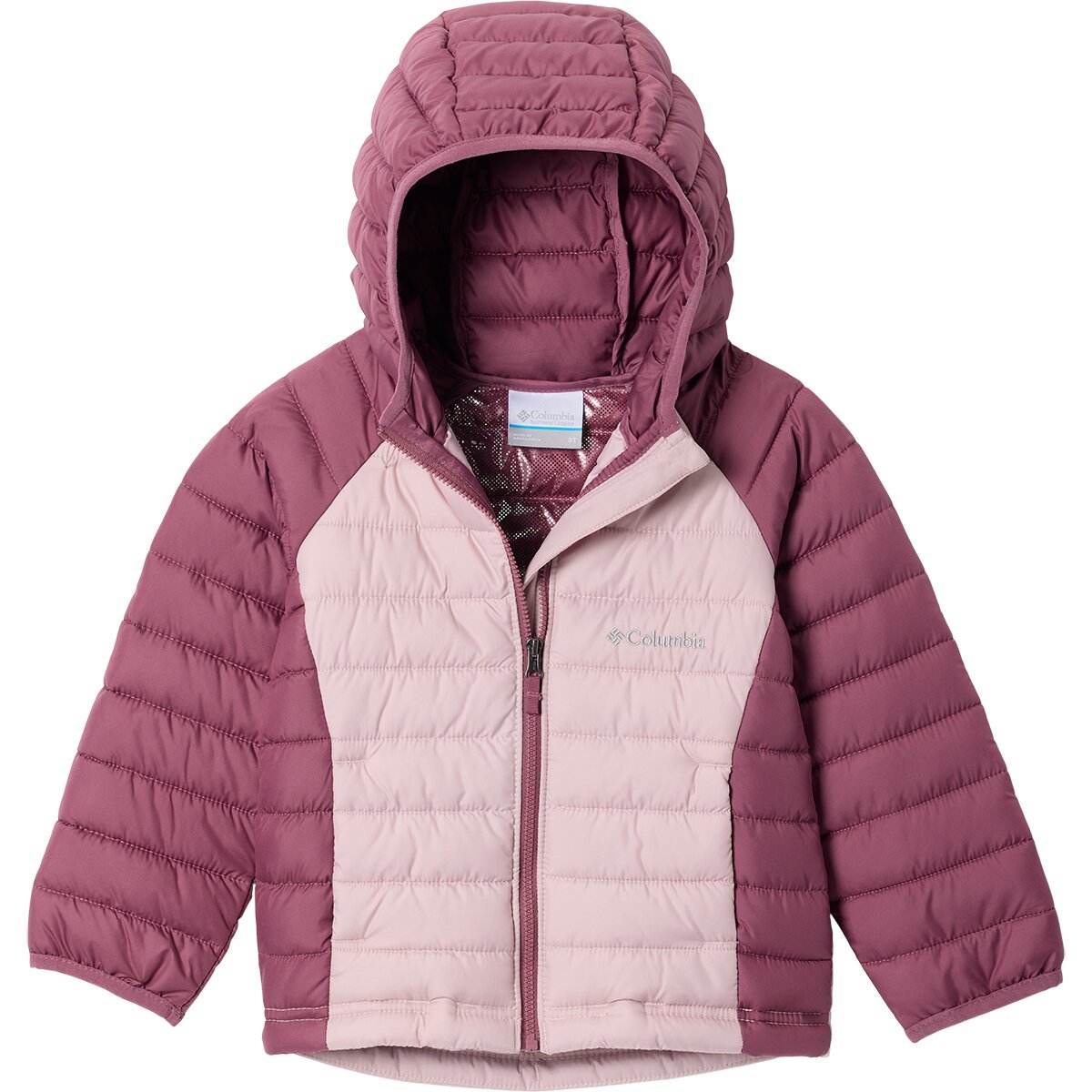Image of Columbia Powder Lite II Hooded Jacket - Toddler Girls' Mineral Pink/Antique Mauve, 2T