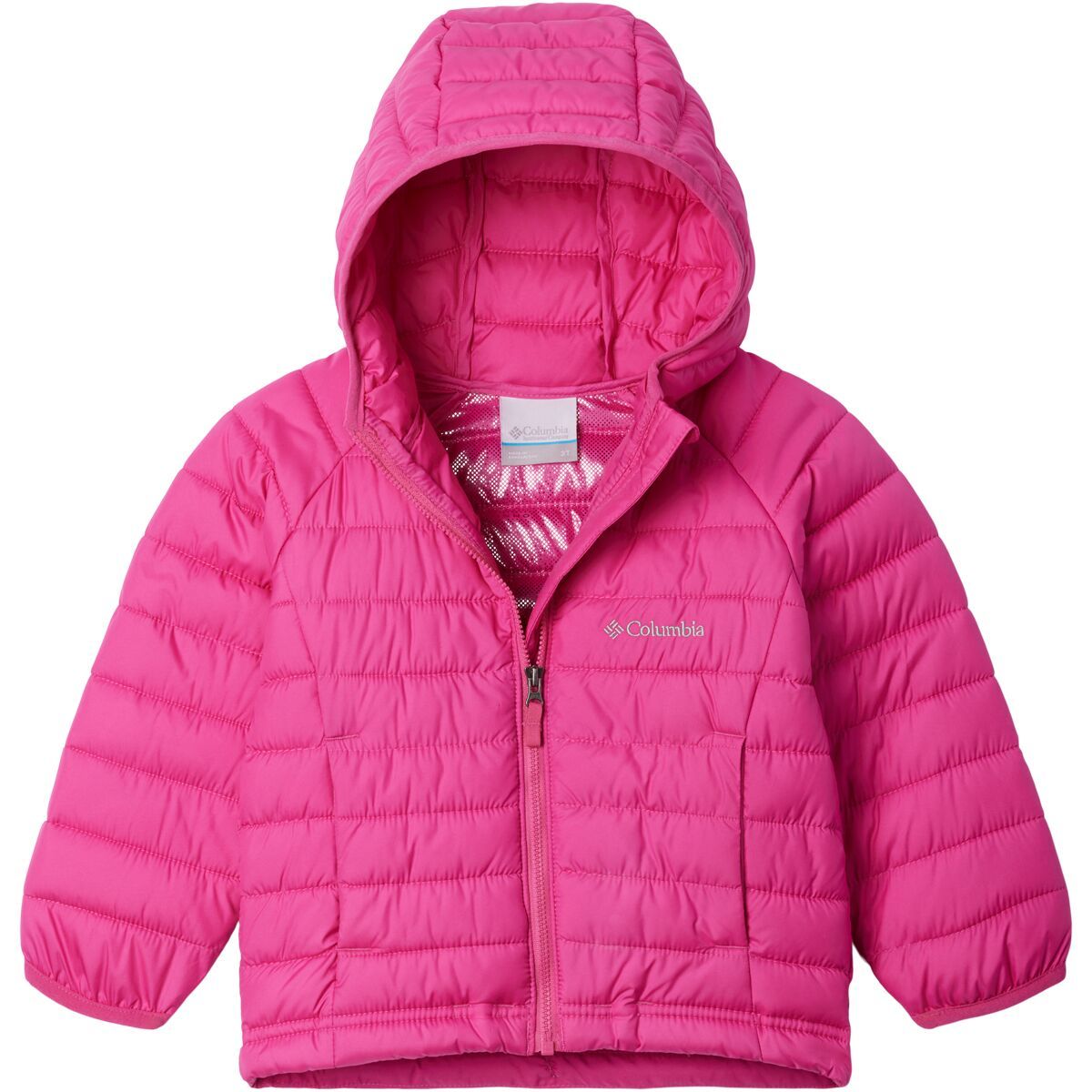Image of Columbia Powder Lite II Hooded Jacket - Toddler Girls' Pink Ice, 2T