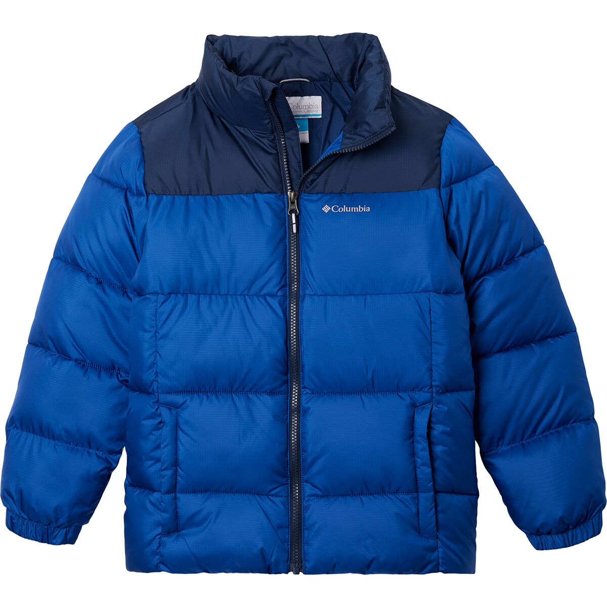 Image of Columbia Puffect II Jacket - Kids' Mountain Blue/Collegiate Navy, L