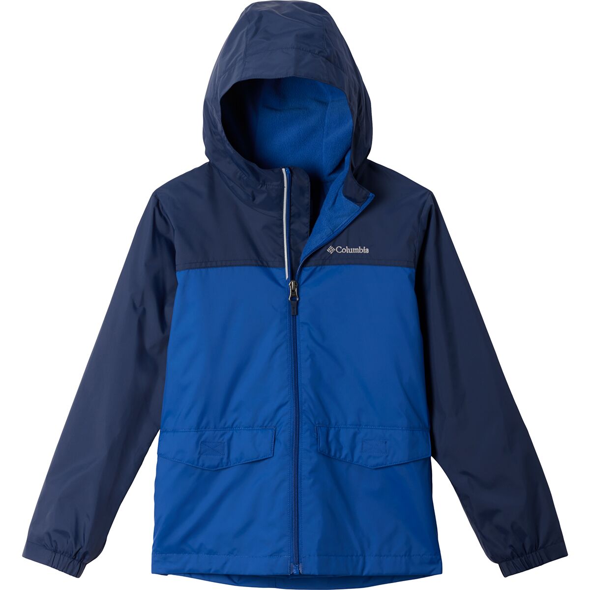 Image of Columbia Rain-Zilla II Jacket - Boys' Collegiate Navy/Mountain Blue, XS