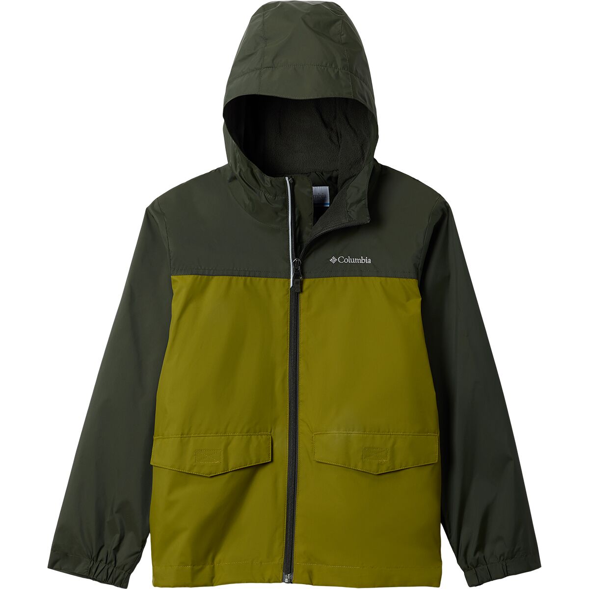 Image of Columbia Rain-Zilla II Jacket - Boys' Greenscape/Mossy Green, M