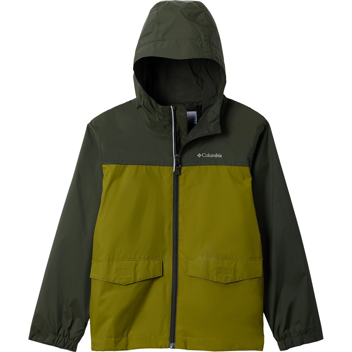 Image of Columbia Rain-Zilla II Jacket - Boys' Greenscape/Mossy Green, L