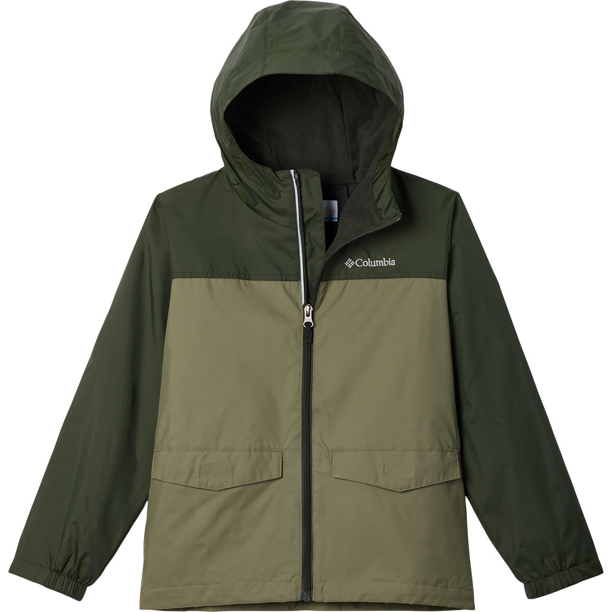 Image of Columbia Rain-Zilla II Jacket - Boys' Greenscape/Stone Green, XS