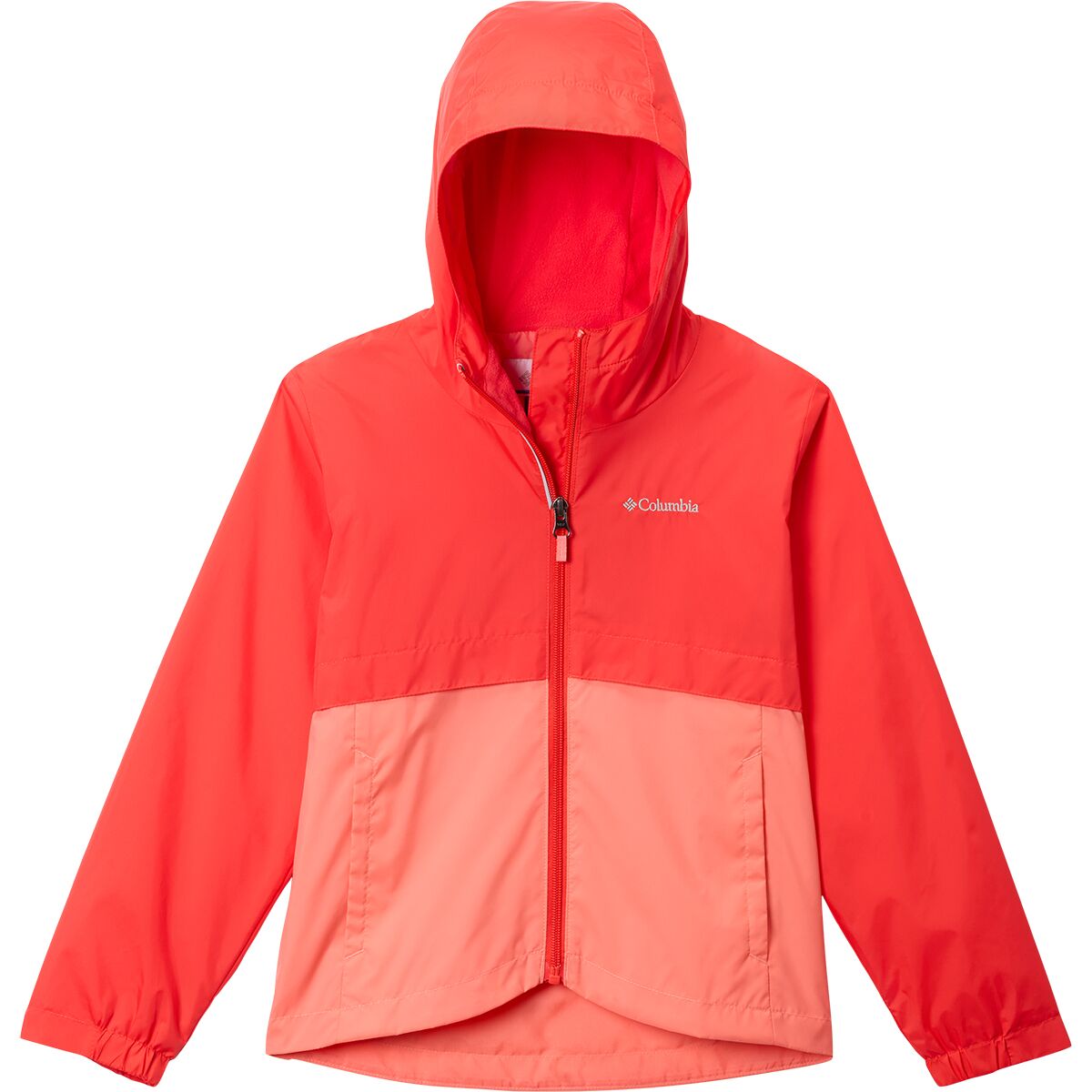 Image of Columbia Rain-Zilla II Jacket - Girls' Poppy Red/Hot Coral, XL