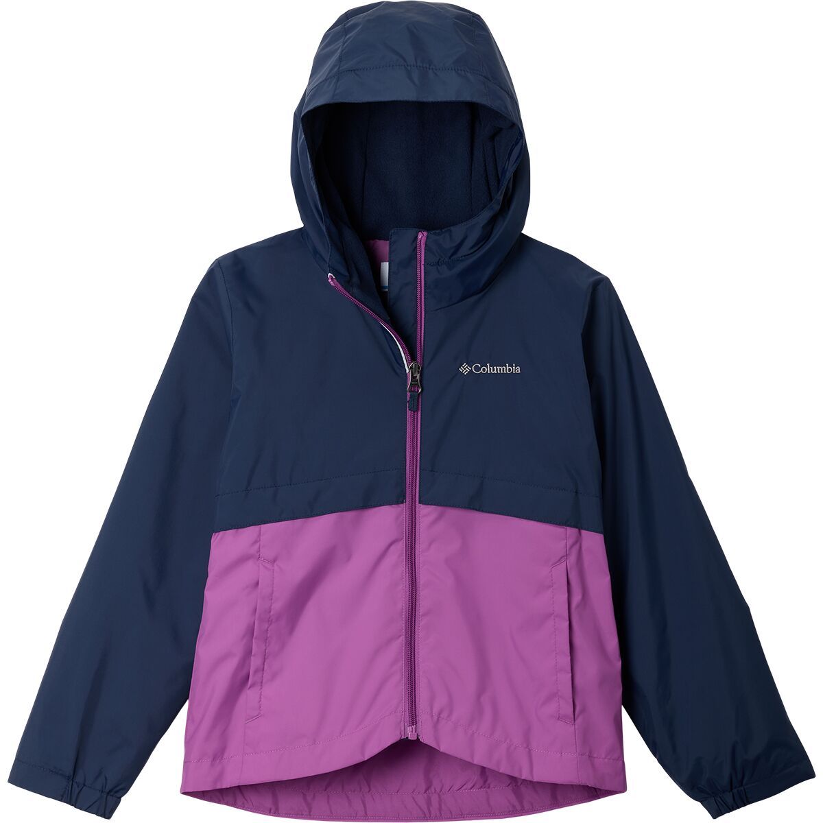Image of Columbia Rain-Zilla II Jacket - Toddler Girls' Collegiate Navy/Razzle, 3T