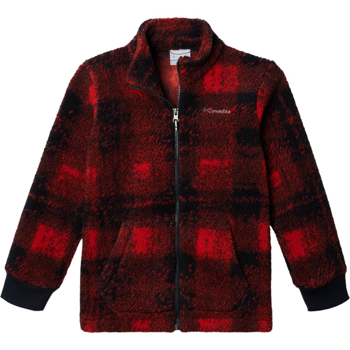 Columbia Rugged Ridge II Print Sherpa Full-Zip Jacket - Toddler Boys' Sail Red Omblur Tonal, 2T
