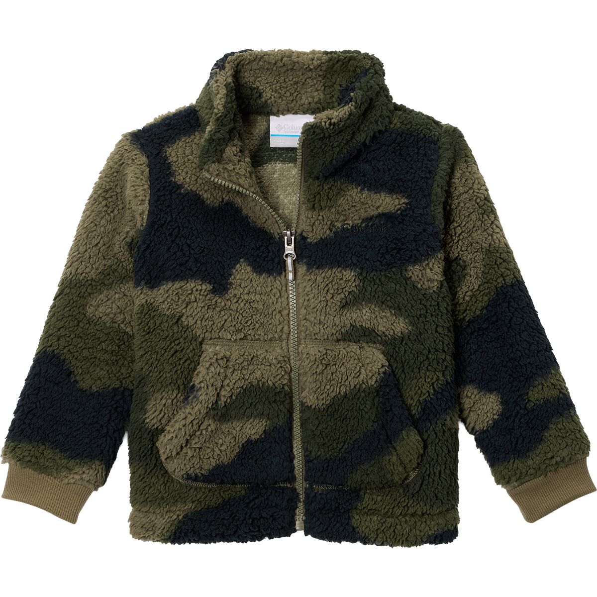 Image of Columbia Rugged Ridge II Print Sherpa Full-Zip Jacket - Toddler Boys' Stone Green Mod Camo2, 3T