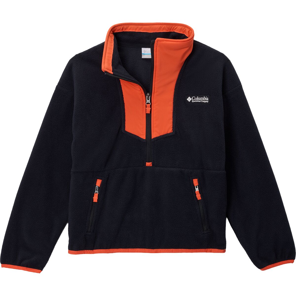Image of Columbia Sequoia Grove 1/2-Zip Fleece Jacket - Kids' Black/Zing, S